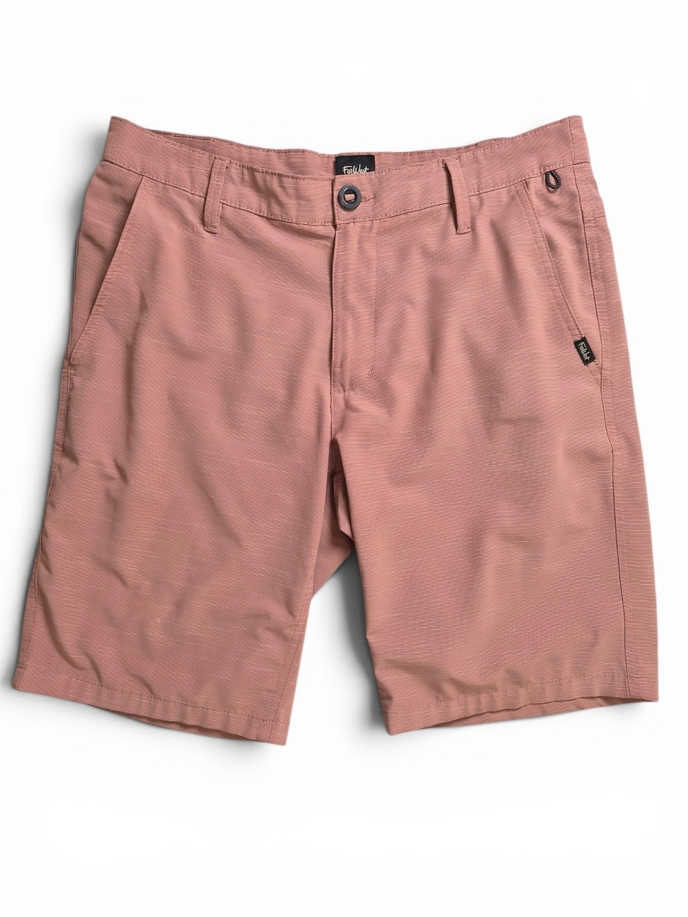 FarWest Hybrid Golf Shorts Mens Salmon Pink 34 Stretch Resort Performance Casual